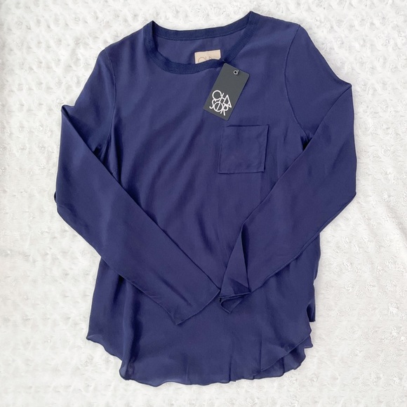 NWT- CHASER bundle semi sheer pocket long sleeve tops - Picture 2 of 12